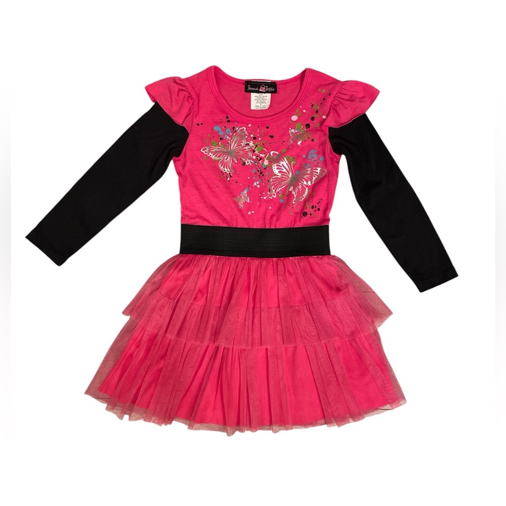 Jenna & Jessie Pink and Black Butterfly 🦋 Dress